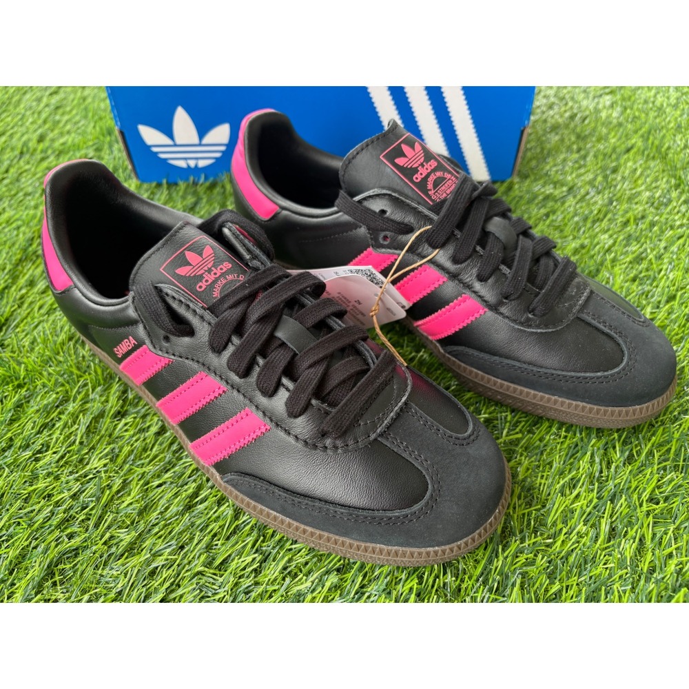 Adidas Samba OG W Core Black Lucid Pink Gum Sneakers JS1386 Womens Size 7 NEW